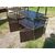 Pair of steel and wooden shelves with lighting     