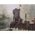 Dipinto " Porto con tempesta " Nord Europa - A. Rolier 1868