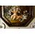 Roman painter of the nineteenth century, Still life with cherubs, festoons of flowers and herm with a faun, oil on canvas painting     