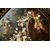 Roman painter of the nineteenth century, Still life with cherubs, festoons of flowers and herm with a faun, oil on canvas painting     