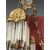 BRONZE AND CRYSTAL CHANDELIER     