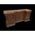 Credenza servante in mogano a quattro ante e tre cassetti 