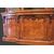 Antique bookcase with three doors showcase, antique wooden bookcase