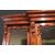 Antique bookcase with three doors showcase, antique wooden bookcase