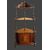 Corner cupboard in walnut with inlays in light wood