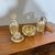 Antico Set Profumo vetro Murano anni 40 art decò .Con polvere oro. 