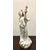 Tisaniera veilleuse in porcellana con figura di Santa che regge libro e acquasantiera.Modello Jacob Petit.Francia.