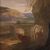 Dipinto italiano paesaggio con scena familiare del XVIII secolo