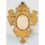 Acquasantiera antica Luigi Filippo Romana in legno dorato e intagliato. Periodo XIX secolo.
