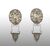 Coppia di acquasantiere antiche in Argento cesellato. Roma XIX secolo.