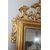 Antica specchiera metà 700 XVIII SEC . Oro zecchino . con bellissima cimasa. Mis 135 x cm 95