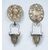 Coppia di acquasantiere antiche in Argento cesellato. Roma XIX secolo.