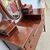 Antica cassettiera toilette inglese mogano e intarsi XIX secolo  . Specchio Basculante.  Mis 68 x 45 . h 142