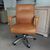 Poltrona Frau girevole da scrivania vintage in pelle modello " P. Forum Managerial bsc " 