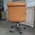 Poltrona Frau girevole da scrivania vintage in pelle modello " P. Forum Managerial bsc " 