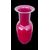 Vaso in vetro:opalino color rosso amaranto.Venini Murano.
