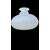 Vaso in vetro pesante lattimo corroso all’acido a corpo globulare con nastro sul collo.Alfredo Rossi.Murano.