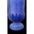 Vaso in vetro blu corroso all’acido con parte inferiore costolata.Alfredo Rossi.Murano.