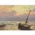 DIPINTI ANTICHI DI MARINE, PAESAGGIO DI MARE CON BARCA, OLIO SU TELA, FINE XIX SECOLO. (QM625)