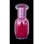 Vaso in vetro:opalino color rosso amaranto.Venini Murano.