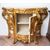 Credenza antica Luigi Filippo Napoletana in legno dorato e intagliato con piano in marmo. Periodo XIX secolo.