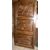 rustic carved walnut door, mis. h 174 cm x 80