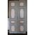 pts581 n. 3 paneled doors on both sides, vintage &#39;700, mis. h 233 cm x 117 larg.