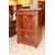 Secretaire francese di metà 1800 stile Impero con bocchette in bronzo e piano in marmo nero