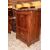 Secretaire francese di metà 1800 stile Impero con bocchette in bronzo e piano in marmo nero