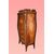 Secretaire riccamente intarsiato con marmo stile Luigi XV del 1800 francese 