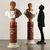Coppia di Busti di Imperatori e Colonne in Ceramica Tommaso Barbi Italia Anni '70