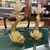 Coppia di candelabri /Candelieri vetro Murano delfini . Manifattura Salviati anni 30 con polvere Oro . Altezza cm 33 