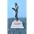 Piccola scultura in bronzo raffigurante Don Chisciotte.Base in alabastro.Russia.