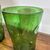 Antica coppia di Vasi vetro Empoli effetto “Schiacciato “ 1940 . Altezza cm 32 . Art decò 