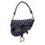 CHRISTIAN DIOR Borsa a Tracolla in Tela Col. Blu Saddle Dior Oblique M