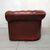 Poltrona chesterfield club inglese vintage originale in pelle rosso bordeaux 