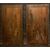 PAN422 - Coppia di pannelli in legno, intarsiati e dipinti, epoca '800, misure cm L 40 x H 72