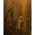 PAN422 - Coppia di pannelli in legno, intarsiati e dipinti, epoca '800, misure cm L 40 x H 72