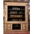 LIB158 - N°3 mobili libreria laccati e dipinti, epoca I metà '800, misure cm L 222/257 x H 278 x P 40