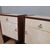 COPPIA DI PICCOLI COMODINI DESIGN ANNI '50 - '60 IN MOGANO E PERGAMENA