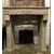 chp283 gray stone fireplace, &#39;800, mis. cm 101 x 101 x 60 p     