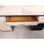 SCRIVANIA CATTEDRA ART DECO IN LEGNO LACCATO NERO E PERGAMENA 1930-40