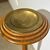 Antico posacenere da terra art deco 1940 in noce massello e ottone. Alto cm 65