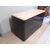 SCRIVANIA CATTEDRA ART DECO IN LEGNO LACCATO NERO E PERGAMENA 1930-40