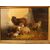 QUADRO OLIO SU TELA GRUPPO DI PECORE AUTORE HENRY SCHOUTEN 1857-1927