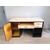 SCRIVANIA CATTEDRA ART DECO IN LEGNO LACCATO NERO E PERGAMENA 1930-40