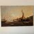 Olio su tela Marina con Laguna di Venezia datato 1877