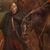 French painting with soldiers and horses from the 19th century