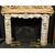 chm586 Italian fireplace in veined white marble, mis. cm 180 xh 114 x 26     