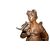 Scultura in Metallo tipo Bronzo Raffigurante Dama con Colombe